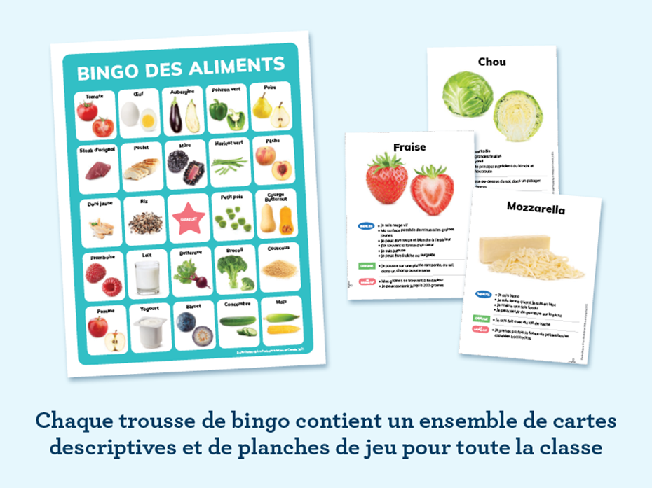 Bingo des aliments 